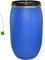 ITP Packaging TWIN PACK 220 Litre Plastic Blue Open Top Storage Shipping Barrel Drum Keg with Lid and Latch Ring with Lock, UN Approved, Food Grade for Shipping, Air Tight…