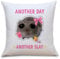 mindmonkeys® Sad Hamster Meme Lustiges Kissen Hamsti Lustige Kissen Sprüche Kissen Polster | Another Day Another Slay | Flauschig 40x40