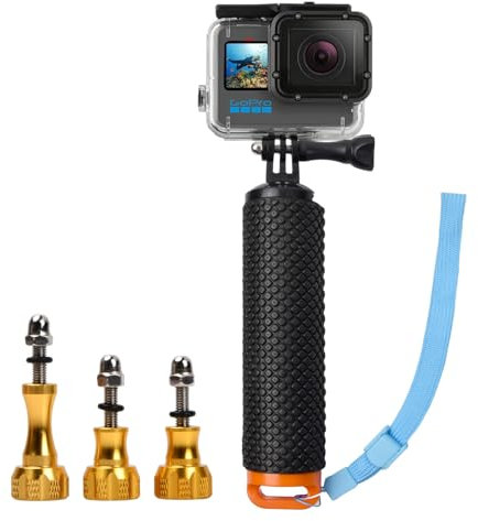 Action Cam Perche à Selfie, Poignée Flottante, Perche Flottante, Monopode étanches Accessoire pour Caméra Sport pour Natation et Plongée,Compatible avec Plupart des caméras d'action