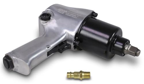 ENVA Druckluft Schlagschauber Twin Hammer 550Nm 1/2 Doppel Hammer Schlagwerk mit 5-facher Krafteinstellung Pneumatischer Schrauber aus Vollmetall ideal für Reifenwechsel