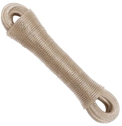 Cuerda para tender con núcleo de acero, 30 m/4 mm, extra fuerte, resistente a la corrosión y a la corrosión, adecuada para uso en exteriores, capacidad de 120 kg (transparente)