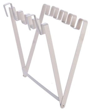 Porte-sacs poubelle de comptoir de cuisine, support mural en acier inoxydable, sac poubelle pliable pour armoires de cuisine, sous le comptoir au-dessus de la porte (blanc)