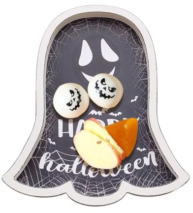 Bandeja para servir fantasma,Bandeja para servir fantasma - Plato para servir con forma de fantasma,Plato de charcutería, tablero de aperitivos de fantasmas de Halloween, accesorios de cocina festivos