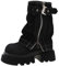 liaddkv Damen Stiefeletten Mit Absatz Elegant, Halbstiefel Mit Blockabsatz Profilsohle Jeansoptik Westernstiefel Halbhohe Springerstiefel Rundzehe Motorradstiefel Gothic Kurzschaft Stiefel Boots