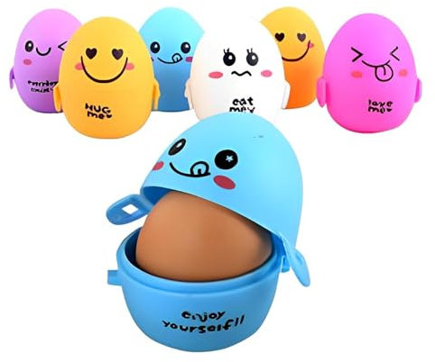Schöne Cartoon -Eierschachtel - Camping Cartoon Egg Box | Lecksicherer Eierhalterbehälter, Eierträgerbehälter Gehäuse, Eierschalenschleiftäubung Camping Picknick -Reise Küchenküche Kühlschrank Im Frei