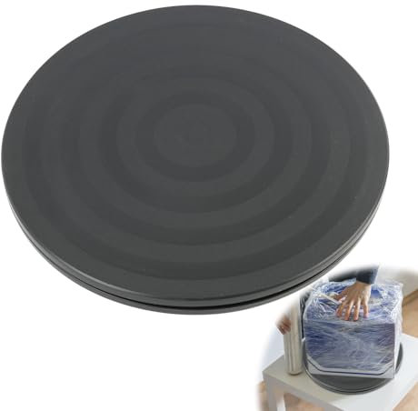 Plateau tournant TV Manuel Universel à 360 Degrés avec Roulements à Billes en Acier, Support Pivotant Robuste pour Téléviseurs et Moniteurs d'Ordinateur, Surface Antidérapante, 15kg