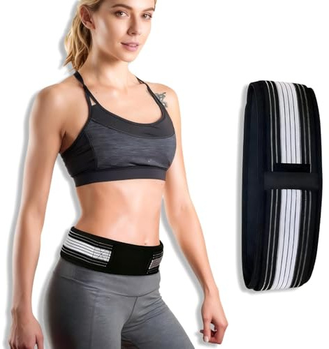 Sacroiliac SI Joint Hip Belt, Adjustable Sacroiliac Hip Support Belt for Women Men, Lower Back Support Brace, Sciatica Pain Relief Brace for Pelvis, Lumbar, Nerve, Leg, Fit Hips Size 90-120CM (M)