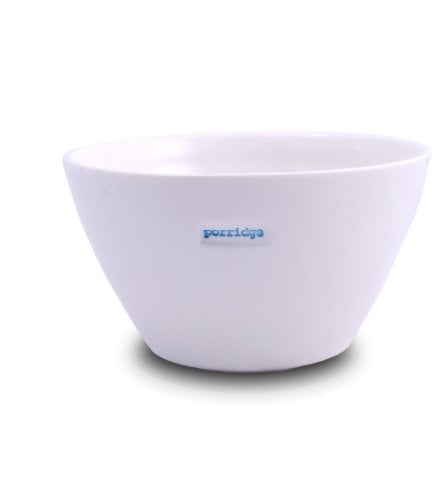 Keith Brymer Jones - Word Range - Medium Ceramic White Bowl - Porridge - 500ml - Gift Boxed
