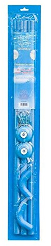 KS Handel 24 3er Alu Winkelstange Duschvorhangstange/Blau, Ø 27 mm