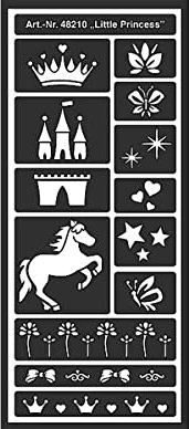 Home Design 48210 - Motiv- Schablone, Little Princess, Selbsthaftend