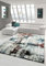 Designer Teppich Moderner Teppich Wohnzimmer Teppich Kurzflor Teppich Meliert Splash Design Türkis Creme Braun Multi Größe 160x230 cm