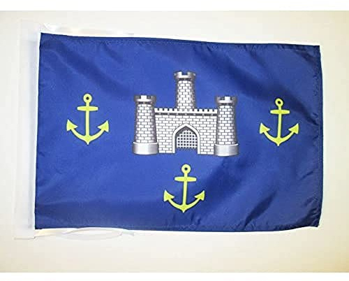 AZ FLAG Isle of Wight Old Flag 45x30 cm 100D Polyester Cords | Indoor and outdoor use Isle of Wight New 12x18 in decorative flag double stitched seams and reinforced edges with ties