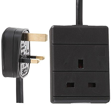 PRO ELEC - Extension Lead, 1 Socket, 20 Metres (Black)