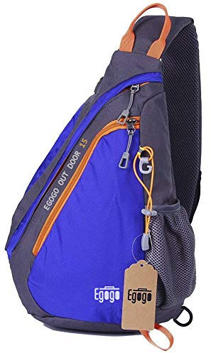 EGOGO Multifunktions Sling Pack Bag Rucksack Cross Body Umhängetasche Schultertasche Fahrradrucksäck (Heiß Blau)
