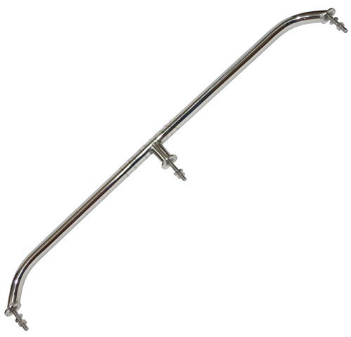 Handlauf Rohr oval Edelstahl 316 Gewindestange Länge 950 mm