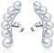Unendlich U Fashion Damen Ohrstecker 925 Sterling Silber Perlen Ohrklemme Ohrringe Ohrschmuck, Silber