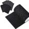 6 Paia 11CM x 15CM Versatili Adesivo Tondo Forte Nero Strisce Adesive Auto Hook and Loop Strips