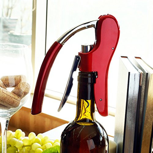 KAYCROWN Premium Weinöffner Deluxe Hebel-Korkenzieher Flaschenöffner mit integriertem Folienschneider