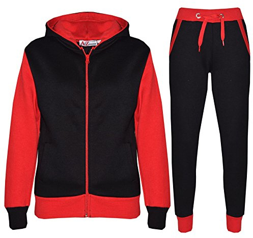 A2Z 4 Kids Hooded Tracksuit Jogging Suit Fleece Top Bottom Set Youth