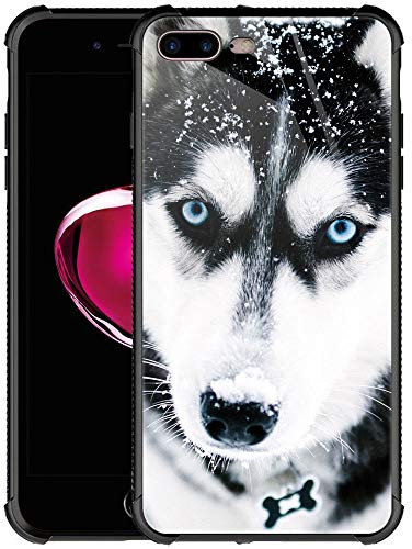 CARLOCA iPhone 8 Case iPhone SE 2020 Case,Hard Back Customize iPhone 8 Cases,Husky Dog Muzzle Blue Eyed Pattern Design Shockproof Anti-Scratch Case for Apple iPhone 7/8/SE2 4.7-inch