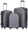 BEIBYE Hartschalen-Koffer Trolley Rollkoffer Reisekoffer Handgepäck 4 Rollen (M-L-XL-Set) (Dark Grey, Set)