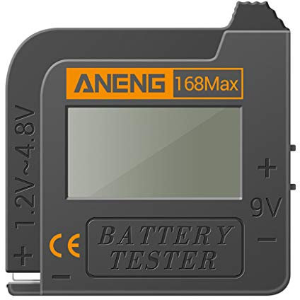 Kcnsieou 168Max Testeur de Capacité de Batterie Numérique Pratique Universel pour Lithium 18650 AA Bouton 9V