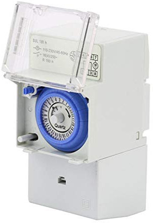 Interruptor Temporizador AC 110-230V, Temporizador mecánico analógico SUL181H 24H, Interruptor horario Controlador Manual/automático, Temporizador mecánico