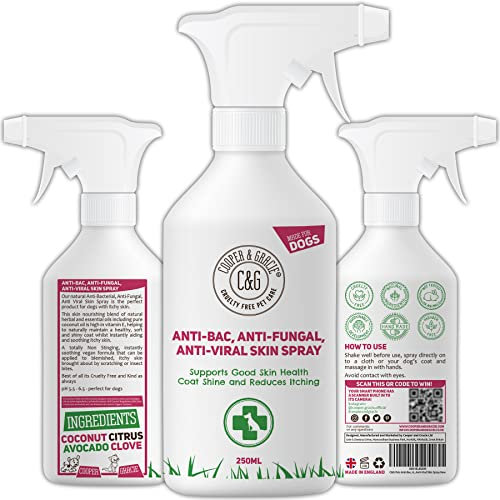 Dog Itch Spray for Skin Relief - Antibacterial Anti-Fungal Itchy Dog Spray for Skin Relief | Fast-Absorbing Antiseptic Spray for Dog Itchy Skin, Soothing Itch Relief by Cooper and Gracie