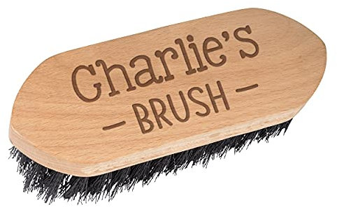 Pferdebürste mit Holzgriff, personalisierbar, klassisch