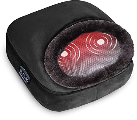 Snailax Vibration Foot and Back Massager with Heat -Feet Warmer, Heating Pad, Massage Cushion,Massagers for Back,Leg,Foot Pain Relief