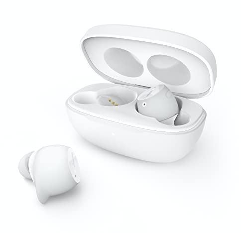 Belkin Auricolari true wireless SoundForm Immerse, ANC ibrida, ricarica wireless, resistenza contro acqua e sudore (IPX5), Apple Dov'è, Ping My Earbuds per iPhone, Galaxy, Pixel,bianco, AUC003