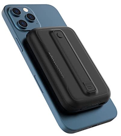 Boompods MagClix Magnetic Power Bank Fast Charging 5000mAh - Wireless Portable Charger, 18W External Battery Pack, Wireless Charging Lightweight Mobile Phone Powerbank for Smartphone & Travel