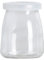 Tradineur - Pot à yaourtière en verre avec couvercle en plastique - Pot rechargeable pour yaourts, crèmes, pottitos - 170 ml - 8,6 x 6,7 cm