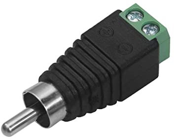 Hohlstecker Cinch BNC Stecker Buchse Kupplung Adapter Schraubklemme LED Kamera (Chinch-Stecker)