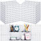 8 Sets de Panneau Perforé Mural d'Affichage Panneau Perforé Mural en Plastique d'Organisation Kits de Panneaux Muraux Blanc avec Accessoires d'Installation, sans Perçage 10 x 10 Pouces
