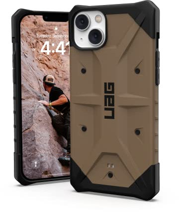 URBAN ARMOR GEAR UAG Designed for iPhone 14 Plus Case Brown Dark Earth 6.7 Pathfinder Slim Lightweight Shockproof Dropproof Rugged Protective Cover Compatible with Wireless Charging