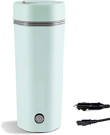 Portable Travel Electric Cup, Car Electric Kettle, 12V / 24V Auto Heat Preservation Travel Hot Water Maker for Tea Coffee, Water Boiler with Auto Shut Off