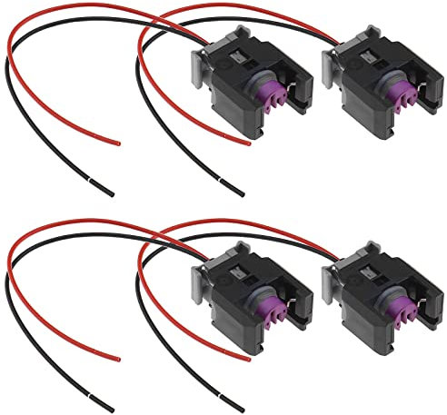 EMSea 4pcs Voiture Diesel Injecteur Connecteur Électrique Faisceau de Câbles Prise 13816706 Compatible avec Sprinter Étanche 2 Broches Pièces de Voiture 15cm