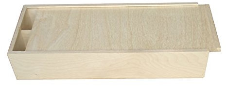 Schnapskiste - Geschenkbox Holz - Aufbewahrungsbox für Geschenke - ideale Geschenkbox - Holzkiste mit Deckel - Holzbox aus Birkensperrholz - Werkzeugkiste - Weinkiste (380 x 140 x 70 mm)