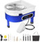 Pottery Wheel 350W Electric Pottery Machine DIY Clay Tool Kit with Detachable Basin, Digital LCD Display, Foot Pedal, Ideal for Ceramic Work Art Craft, max. 320RPM (Royal Blue)
