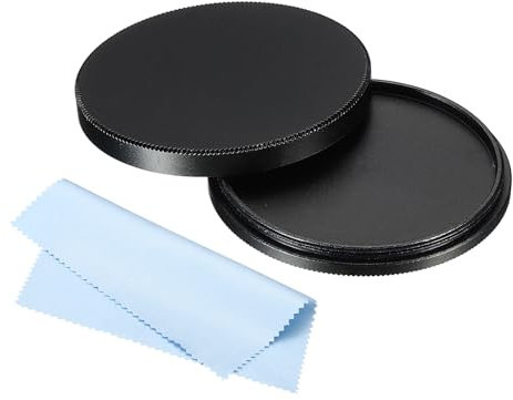 PATIKIL 49mm Objektivdeckel, Kamera Objektivdeckel Abdeckung Universal Objektivfilter Stapeldeckel Metall Schutzgehäuse mit Reinigungstuch für Fotografie Kamerafilter