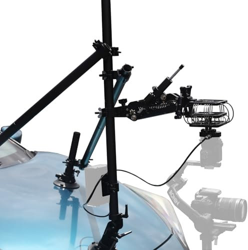 Hongtoo 10kg Gimbal Stabilizer Car Mounting System Shock Absorbing Arm 2 dampers Suction Mount Dampener for DJI Ronin Series Camera Vibration Damper Hontoo, Black