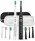 FairyWill Sonic toothbrushes with Head Set and case FW-507 (Black and White)