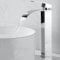 ANMECS Rubinetto per Lavabo Alto, in Acciaio Inox 304, rubinetto per acqua fredda e calda, Design a Cascata, miscelatore lavabo bagno Finitura Cromata, Tubi da 60cm Inclusi (Cromata/Alto)