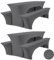 Zwei 3er-Set wasserdicht Biertischhussen 220 x 50 x 70 cm, hussen wasserdicht bierzeltgarnitur, dunkelgrau, Stretch-Bezüge für Biertisch- und Bankgarnituren, Spandex-Bierzeltgarnitur für Bankett