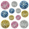Yalulu 12Pcs Assorted Disco Ball Iron on Patch Embroidered Applique, Cute Embroidered Iron on Patches DIY Sew Applique Patch for T-Shirt Jean Clothes Bag Jacket