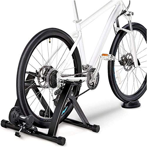 WTLONBF Rollentrainer Faltbarer Fahrradtrainer für 26-28 Heimtrainer für Fahrräder Mountainbike, Fahrradtrainer mit Magnetbremse, Radfahren zu Hause, Bis 135 Kg Belastung,Kabellos,26 bis 28