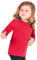 Lilax Baby Girls' Basic Long Sleeve Round Neck T-Shirt - red - 12-18 Months