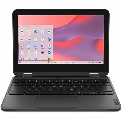 Lenovo 500e Chromebook Gen 4s 83L40000US 11.6 Touchscreen Convertibile 2 in 1 Chromebook - HD - Intel N-Series N100-4 GB - Memoria Flash 64 GB - Tastiera Inglese - Grigio