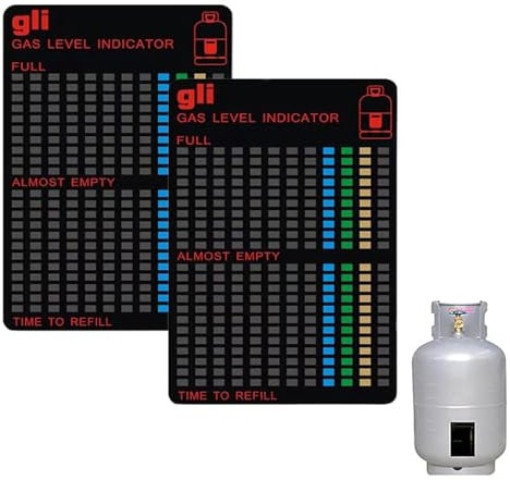 JINJUMEI Magnetische Gasflaschen Füllstandsanzeige 2er-Set Gasstandsanzeige Butan Gaskocher Gaskartuschen Anzeiger Flasche Gasanzeiger Für Propan-Gas, Butan Gasflaschen Gaskocher, Gasanzeiger
